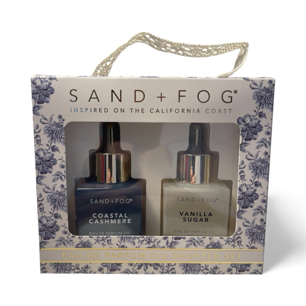 Sand + Fog Set “Coastal Cashmere & Vanilla Sugar” Scented Oil Droppers NWT **